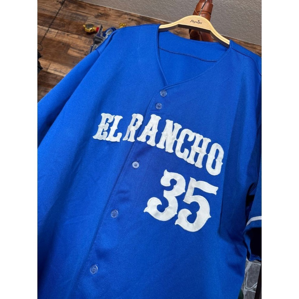 El Rancho 35‎ Button Front Royal Blue/White Baseball Jersey